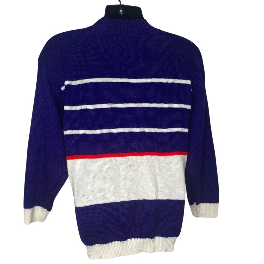 Breeze Striped Sweater (Size:L, Color:Blue/White/Red) - Picture 2 of 3